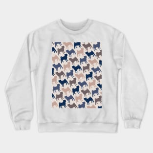 Elegant Wood Pug Pattern Crewneck Sweatshirt